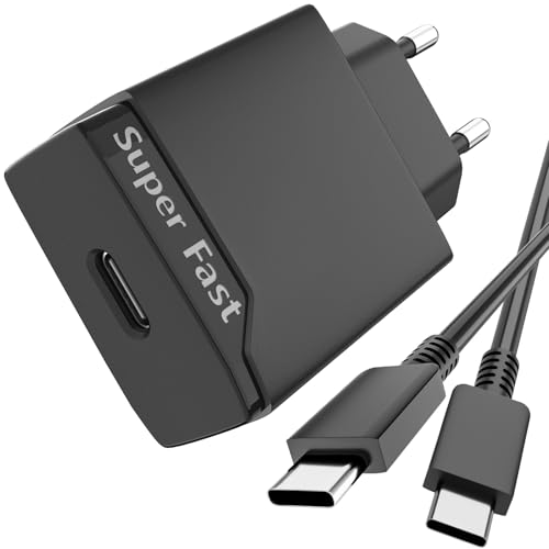 Newding 25W USB C Schnellladekabel Ladekabel Kompatibel mit Samsung Galaxy A56 5g A36 A26 A55 A54 A53 A35 A34 A33 S25 S24 S23 S22 S21 A23 A25 A17 Schnellladegerät USBC Kabel Adapter Netzteil