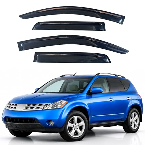 Image of IG Window Visors Fit for 2003-2007 Nissan Murano, Out-Channel Rain Guards Vent Wind Deflectors 4PC, Car Accessories for 03-07 Murano