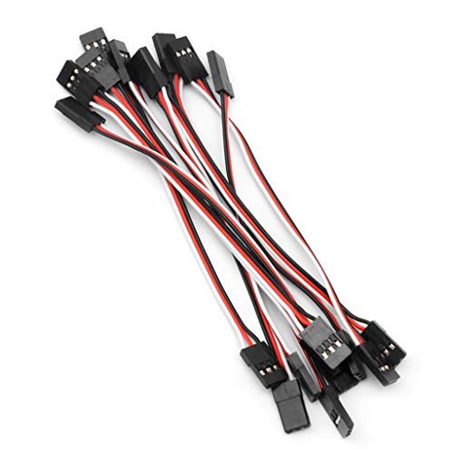 10pcs 10cm Quadcopter Extension Servo Lead Futaba Male to Wire Cable to Wire Cable