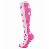 Red Lion Adult Half-N-Half Dots All Sport Socks -Pink / White-Medium