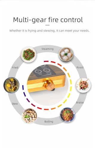 Image of Sizzle Cook Single Burner Infrared Electric Stove, Small Countertop Portable Hot Plate for Cooking, 3500W Ceramic Glass Infrared Burner with LCD Touch Screen(Odvra)