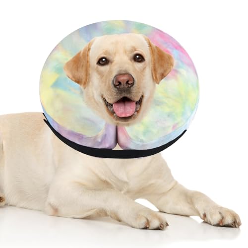 Image of Inflatable Dog Recovery Collar, Dog Cone Collar for After Surgery, Prevent Dogs from Biting & Scratching Wound E-Collars to Help with Healing Soft Pet Recovery Collar Does
