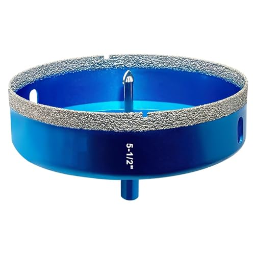 Image of TurstAid Diamond Hole Saw 5-1 /2 Inch with Pilot Guide Drill Bit - Performance Diamond Tile Hole Saw for Porcelain, Glass, Marble, Ceramic