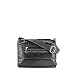 MODELISA - Bolso Bandolera Acolchada Estilo Casual Con Letras Para Mujer (Negro)