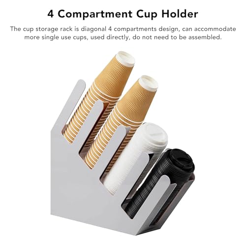Distributeur de tasses inox Asixxsix à 4 compartiments pour comptoir