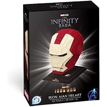 4D Puzzle Marvel Iron Man Helmet 92 Piece Model Kit for Teens and Adults Ages 14+