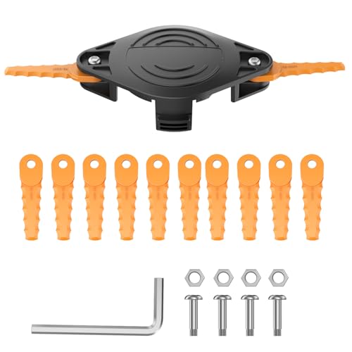 RISELION Weed Eater Bladed Head Compatible with Black and Decker String Trimmer Replacement Blade Suitable for Models GH900/912 LST220/201/300 MTC220 MTE912 BESTA510/512 Series (1 + 12 + 4)