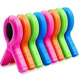 8 Stück Handtuchklammern für Strandliegen, Winddicht Wäscheklammern Bunte, Stabile Strandtuch Klammern, Badetuch Klammern Handtuch Klammern auf Strand und Sonnenliegen, Bettwäsche, Teppich, Kleidung