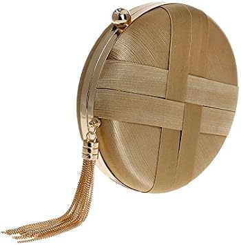Huanglang - Bolso de Mano Redondo con borlas para Mujer (Unisex), Color  Dorado : Amazon.es: Zapatos y complementos