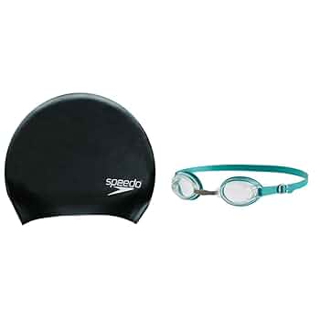 Buy Speedo 8061680001 Long Hair Cap & Speedo 809297B988 Jet V2