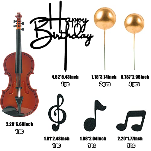 Violin Cake Toppers Music Note Birthday Cake Toppers Violin Model Decorations For Musician Party Birthday Party Baby Shower Supplies #TOP1