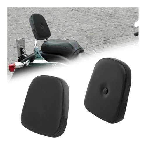 Coussin de dossier moto universel noir pour chopper et cruiser - 2