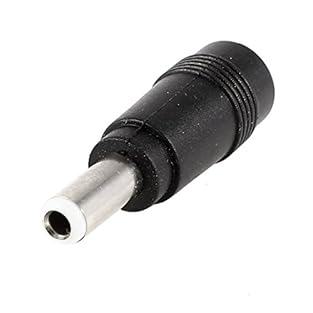 Product Name: DC Power Adapter; Connector Type: 5.5 x 2.5mm Male Connector to 5.5 2.1mm Female Jack Material: Metal, Plastic; Overall Size: 4 x 1.2cm / 1.2" x 0.47" (L*D) Main Color: Black, Silver Tone, White Total Weight: 4g Package Content: 1 x DC ...