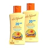 Eda Taspinar Bronzing Lotion for Sensitive Skin SPF 20 | Broad Spectrum Moisturizing | Sunblock with Vitamin E Comfortable Tanning Sunscreen | Travel Size (50 ml/1.7 fl oz) 2 Pack