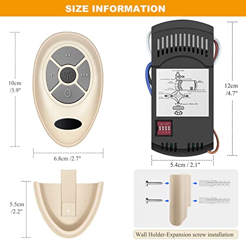 Image of Universal Ceiling Fan Remote Control Kit Replacement for Allen+Roth Kichler