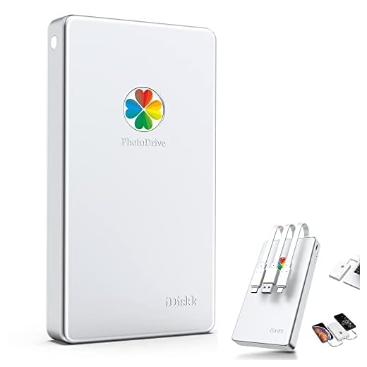 iDiskk 1TB Mfi Certified External Hard Drive for iPhone iPad Android Photo Stick Storage Photo Stick for iPhone | iPad | MacBook,PC to Backup Photos/Video2 (2 Year waranty)