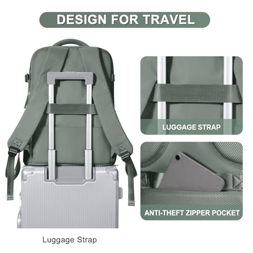 Image of Extra Backpack For Traveling On Airplane Travel Backpack For Women Men Airline Approved Carry On Bags For Airplanes Gym Bag With Shoe Compartment Waterproof Laptop Backpack Camping Hiking Backpack