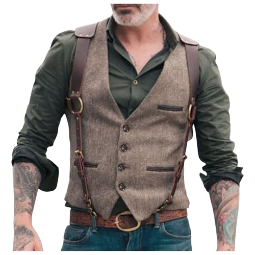Gilet homme rétro pour costume de mariage élégant sans manches