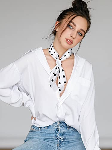 Boyiee 3 Pcs 1950s Vintage Scarf Women Chiffon neckerchief Retro Square Neck Head Hair Scarf Purse Neckerchief2