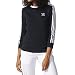 adidas Originals Women's 3-Stripes Long Sleeve Tee, Black, L