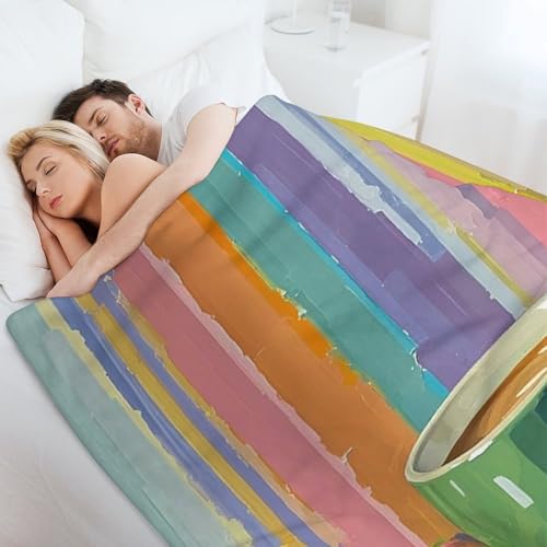 Couverture flanelle légère toutes saisons : jeté de lit imprimé - 7