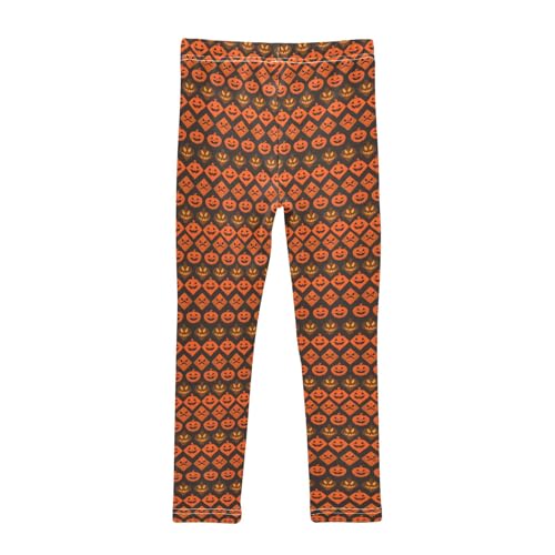 senya Girls Printed Leggings Yoga Pants Pumpkin Checked Patten for Kids in 4t to 10 Years, 4T2