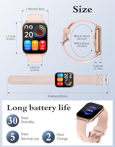 Ruimen Smart Watch Answer Dial Call,Smart Watches For Women Men Hd Touch Screen Fitness Watch With Spo2-Monitor Heart Rate Sleep Monitor Pedometer Watch Multi Sports Mode For Android Ios - 8