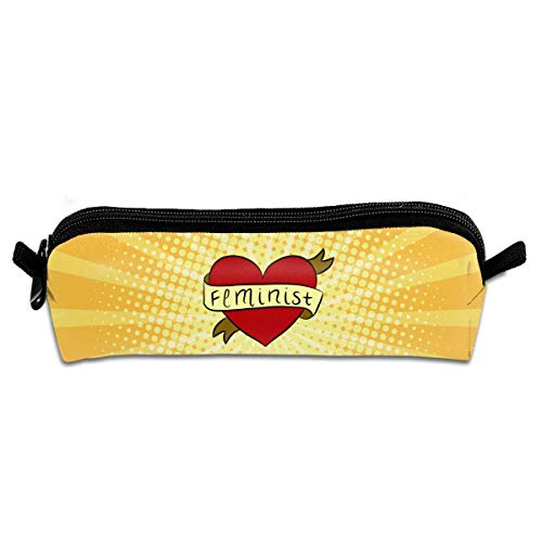 Preisvergleich Produktbild Feministisches Herz Leinwand Kosmetikstift Bleistift Briefpapier Beutel Tasche Fall