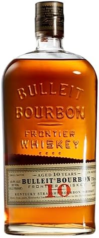 Bulleit Bourbon 10 Year Old Whiskey | 45.6% vol | 70cl | Smooth Sipping American Bourbon Whiskey | Rich Oaky Aromas | Taste of Vanilla & Dried Fruit | Long Smoky Finish | Perfect for Gifting