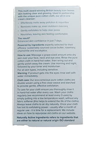 Liz Earle Cleanse and Polish Hot Cloth Cleanser 50ml With One Pure Cotton Cloth, 25 ml (Pack of 2) - Image 3