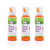 Boogie Saline Nasal Spray Mist for Baby and Kids, Allergy Relief, Nasal Decongestant, Made with Saline, Fresh, 3.1 Ounce (Pack of 3)