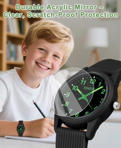 Image of Kids Analog Watch Waterproof Learning Time for Boys Girls Ages 4-12 | Soft Band, Easy to Read, Big Numbers,Simple Style, Sport, Swimming, Playing, Daily Wear, Ideal Gift for Birthday