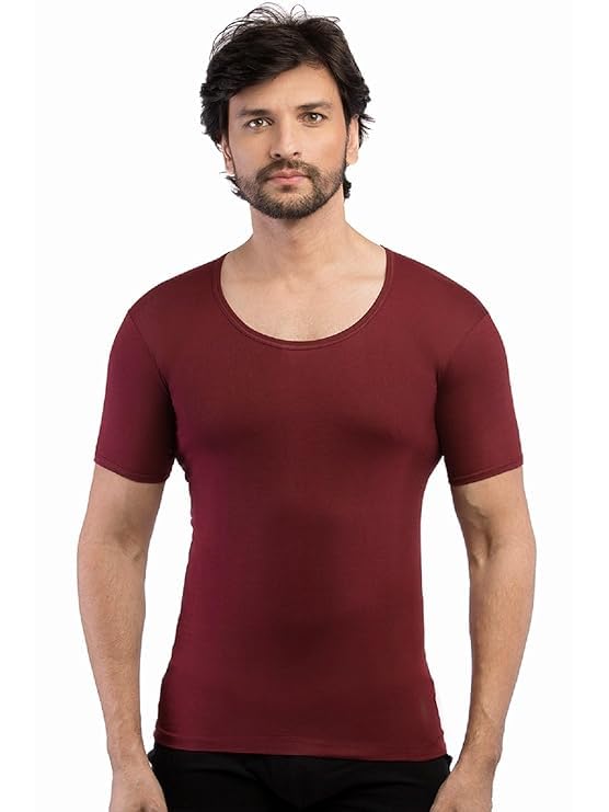 Image of VIP Supreme Men's Half SLEVEES Cotton Vest Pack of 5 (Color May Vary in Assorted) (in, Alpha, 3XL, Regular, Assorted)