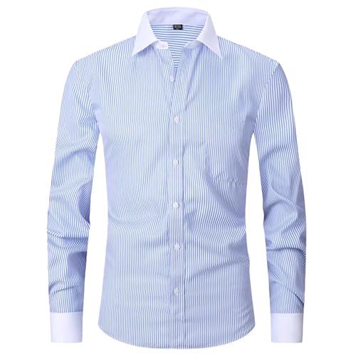 Camisa de vestir clásica blanca manga larga hombre ropa formal de negocios