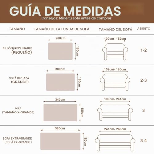 Miniatura 7 de Royhom Manta Cubre Sofa, Fundas Para Sofas 2 Y 3 Plazas, Funda Para Sofá Universal, Fundas Sofá De Chenille Antiarrugas Con Borlas Decorativas, Boho Caqui, 180x300 Cm