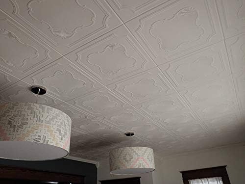 La Maison Ceilings R74 コロナドフォーム グルーアップ天井タイル (21.6平方フィート/ケース) 【カラカッタレンガ】 8個パ