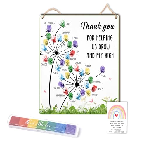 Teacher Dandelion DIY �w��݂艺���T�C���A���k�̖��O�Ǝw�䂪�t�����A�[�g�N���t�g�A�搶�ւ̐Ԃ����̎w��̊��ӂ̃M�t�g�A�v���W�F�N�g�̎v���o�̋L�O�i�A�q���̊��� PreK �c�t��