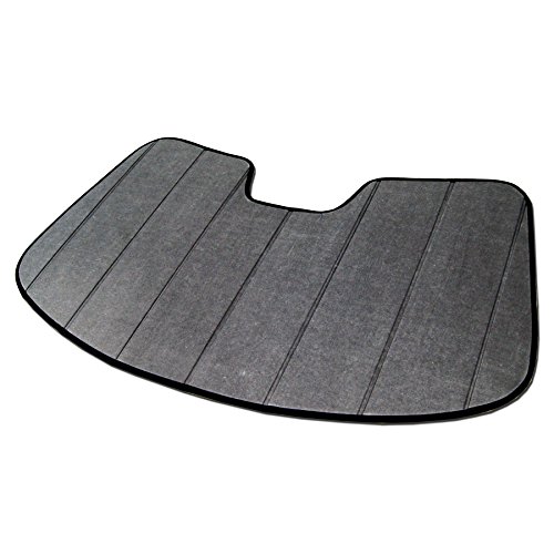 Image of Front Car Windshield Sun Shade Compatible with 2013-2020 Acura ILX | Custom Fit Visor Accordion Fold Style Sun Protector | Silver & Grey 1-pc Set | SS-001