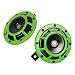 CARMOCAR Eletric Car Horn Kit 12V 135db Super Loud High Tone and Low Tone Metal Twin Horn Kit with Bracket for Cars Trucks SUVs RVs Vans Motorcycles Off Road Boats (Green)