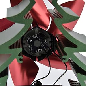 Ventilador de chimenea de 5 aspas, ventilador de estufa con ventilador de calor sin electricidad for chimenea, tubo de estufa de pozo de fuego, estilo de árbol de Navidad de 180 x 133 x 100 mm