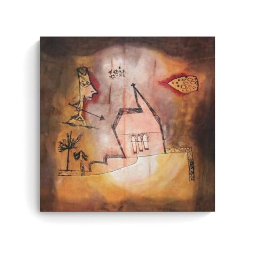 Póster artístico Paul Klee Chapel Temblor, cuadro decorativo de 50x50 cm para dormitorio familiar
