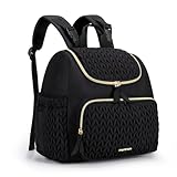 mommore Wickeltasche, kleiner Wickelrucksack, stylischer Baby-Reiserucksack mit isolierten Fächern, Wickelunterlage und Kinderwagenbefestigungen