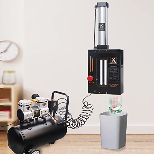 Kanbol 12Oz/16Oz Pneumatic Can Crusher,Wall Mounted Soda Beer Air Can Crusher Smasher With Automatic Discharge-Black #TOP7