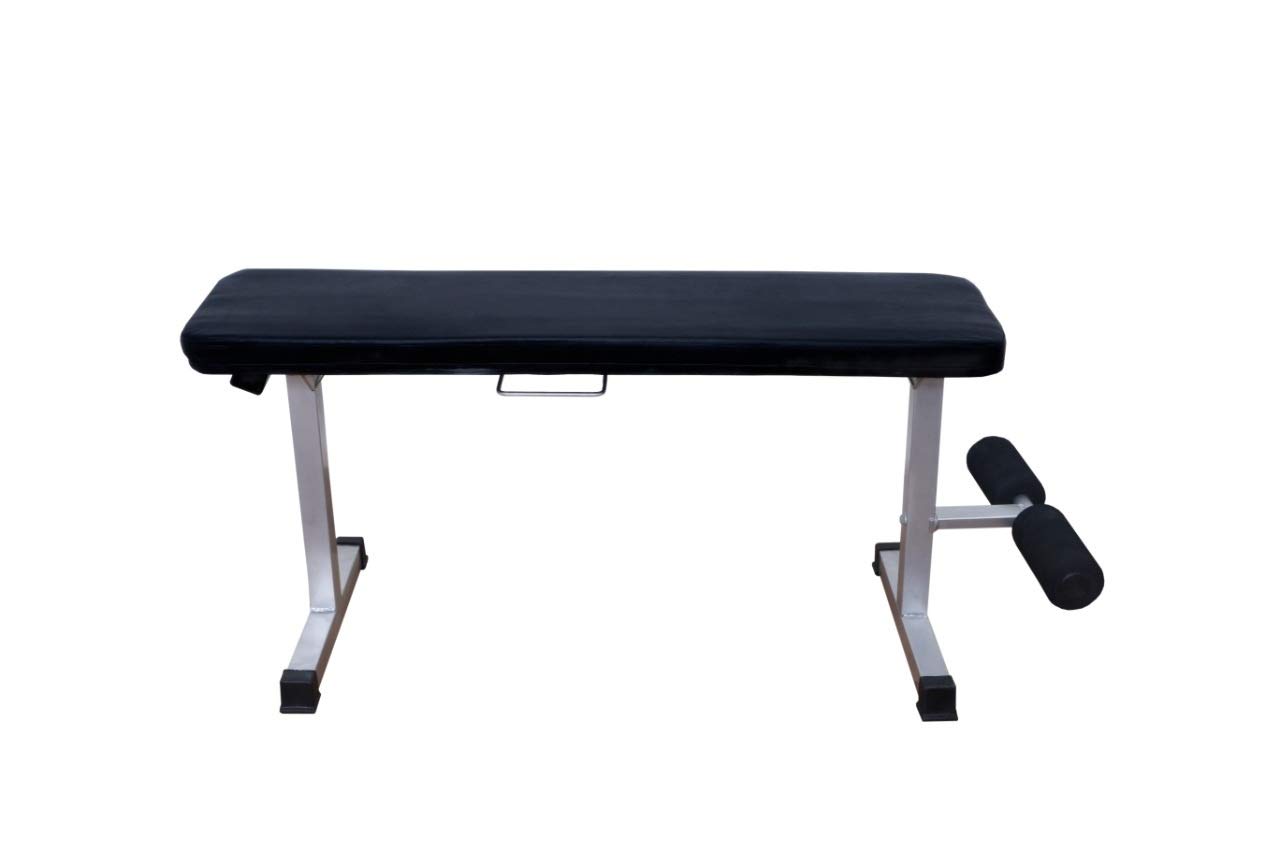 IBS Multi Purpose Fitness Exercise Gym Workout, Heavy Duty Weight Foldable Flat Bench for Strength Training for Home and Gym Ab Cruncher (Silver, 500 Kg Capacity) 2