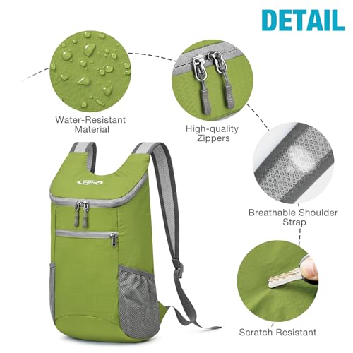Image of G4Free Lightweight Packable Hiking Backpack for Men Women Small Hiking Daypacks Foldable Shoulder Pack Casual Outdoor Bag 11L
