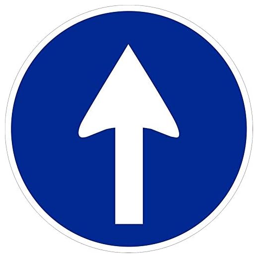 Normaluz V10031 - Señal Vial Redonda Sentido Obligatorio Metalica Termolacada 50 cm