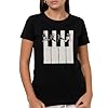 Pampling T-Shirt 100% Cotton with Short Sleeve, Unisex Fit with Original Patterns in 5 Sizes, T-Shirt Black, Model Music is The Way (XL) #3