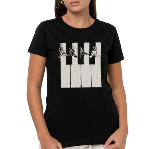 Pampling T-Shirt 100% Coton, Unisexe à Manches Courtes, Vêtements pour Hommes et Femmes en 5 Tailles, T-Shirt Noir, Modèle Music is The Way - Les Beatles, Paul McCartney, John Lennon, RIngo Starr, George Harrison Pampling T-Shirt 100% Coton, Unisexe à Manches Courtes, Vêtements pour Hommes et Femmes en 5 Tailles, T-Shirt Noir, Modèle Music is The Way – Image 4