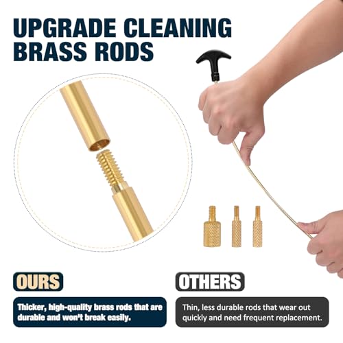 Image of Universal Gun Cleaning Kit for All Caliber Compatible with Pistol Rifle Handgun Shotgun Hunting with Brass Rods and Cleaning Stand，Gifts for Men, Dad, Husband