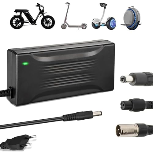Xietongpo 54,6V 3A 48V Ladegerät für E Scooter, E Bike, Hoverboard, 48 Volt Ladegerät mit 3 Pin XLR-Stecker, Akkuladung Elektrofahrrad, Lithium-Akkuladeger Stromversorgung für Elektrorollstuhl
